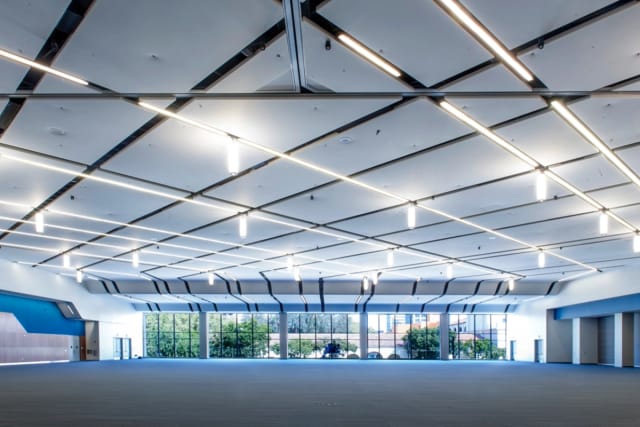 Modern Exhibition Hall at San Jose Convention Center with high ceilings, perfect for events.