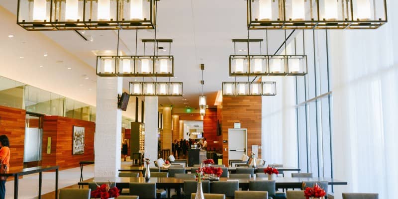 Modern event space at Levi's Stadium, perfect for networking and meetings.