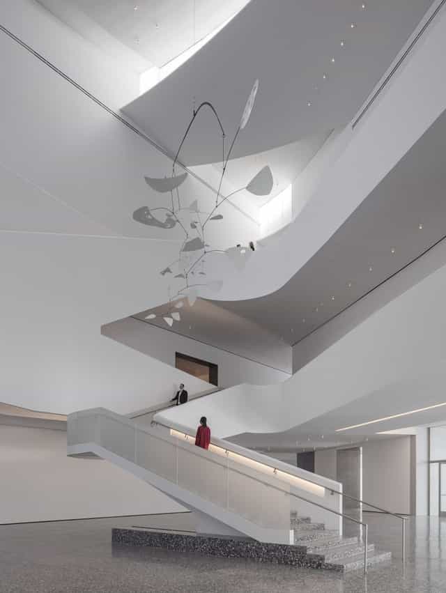 Nancy and Rich Kinder Building: modern event space with natural light for conferences and galas.