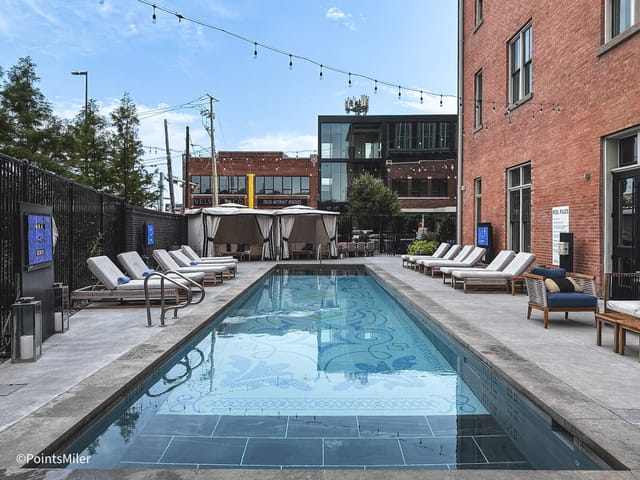 Sleek outdoor pool at Kimpton Pittman Hotel, ideal for networking events and gatherings.