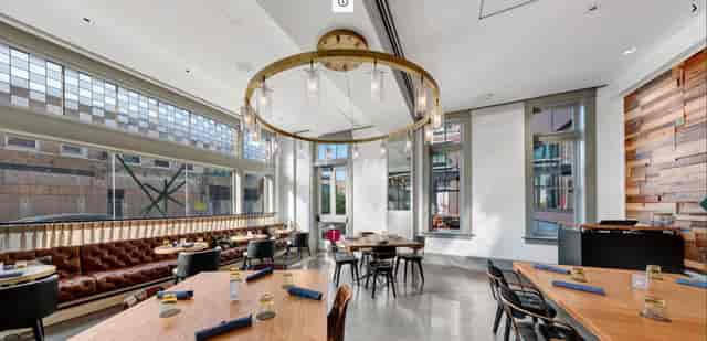 Parker Grand Ballroom at Kimpton Pittman Hotel, modern decor for events and gatherings.