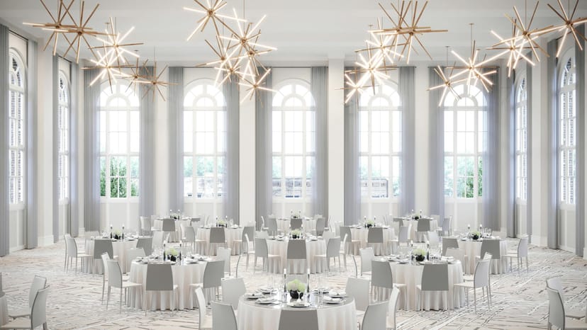 Parker Grand Ballroom at Kimpton Pittman Hotel, elegant venue for weddings and corporate events.