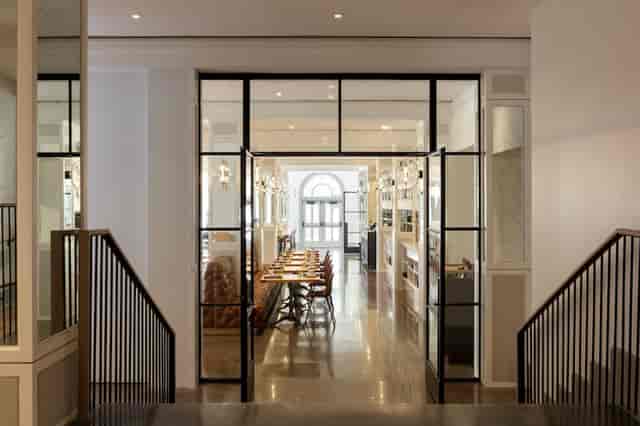 Think Tank Boardroom at Kimpton Pittman Hotel, elegant dining space for events and meetings.
