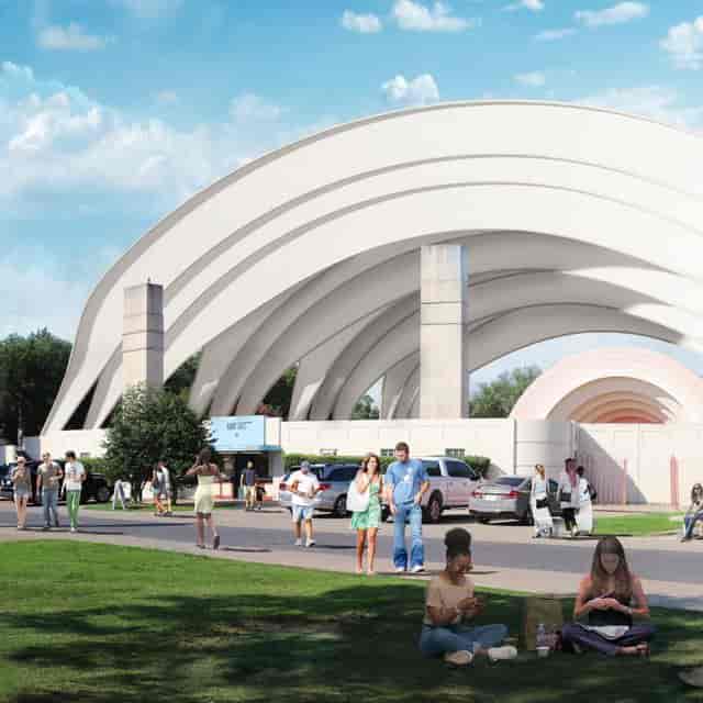 Band Shell in Fair Park, vibrant outdoor event space for networking and performances.