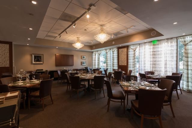 Maharaja Room at Kiran's: elegant dining space for upscale dinners and corporate events.