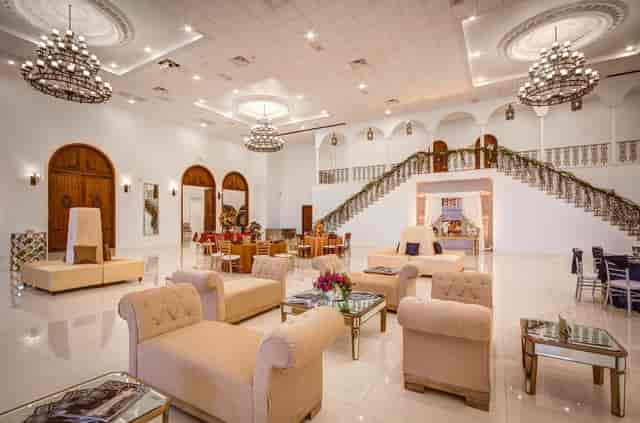 Elegant Empress Room in Citadel Houston, featuring chandeliers for weddings and corporate events.