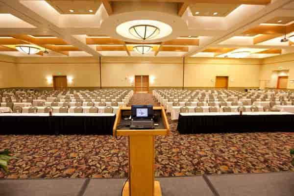 Grapevine Conference Hall set up for a professional conference with engaging layout.