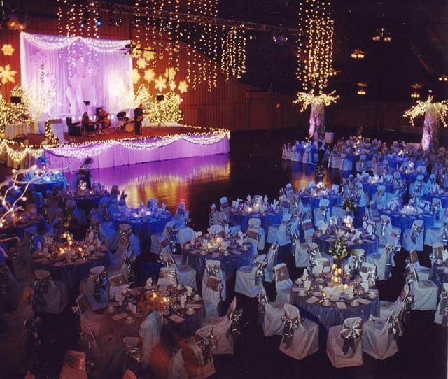 Elegant ballroom at Southfork Ranch, perfect for gala or winter celebrations.