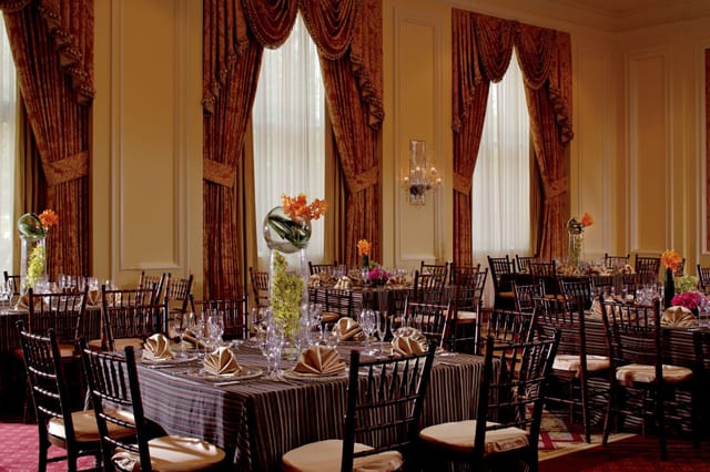 Elegant banquet room at The Ritz-Carlton, Dallas, ideal for formal events and celebrations.