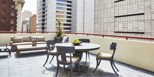 Pat Morris Neff Meeting Room terrace at The Adolphus Hotel, perfect for networking events.