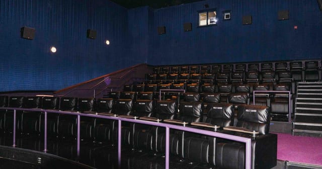 Dallas International Film Festival auditorium with tiered seating, perfect for film premieres.