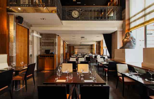 Sophisticated dining space at Mint Leaf Lounge for corporate events and private gatherings.