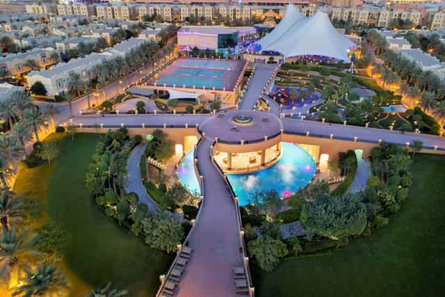 Royal Hall in Al Nakhla Compound, luxury venue with lush greenery for outdoor events