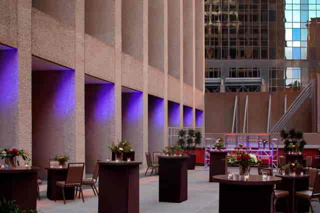Elegant outdoor meeting room at The Westin Dallas for receptions and networking events.