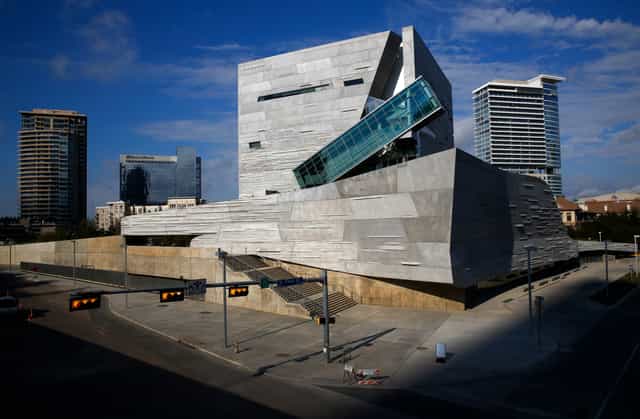 Modern Perot Museum venue, dynamic architecture, ideal for corporate events and exhibitions.