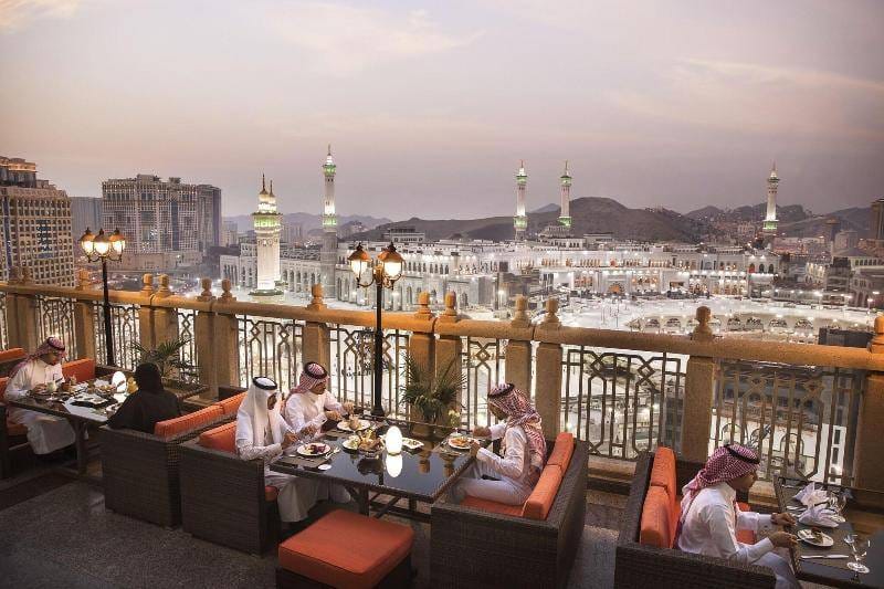 Luxurious outdoor dining venue in Al Marwa Rayhaan, perfect for events and gatherings.