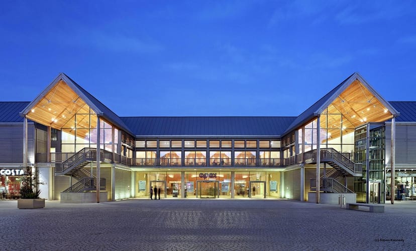 Modern event venue Lounge in The Apex with large windows, ideal for receptions and conferences.