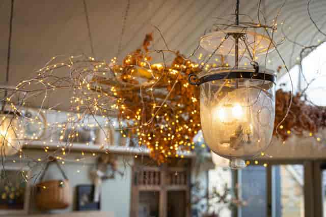 "Elegant event space at The Nag’s Head with ambient lighting, ideal for weddings."