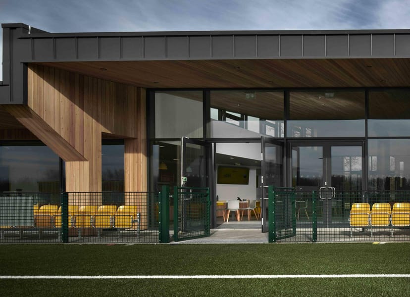 Modern venue at Norfolk's Community Hub with natural light, perfect for events.