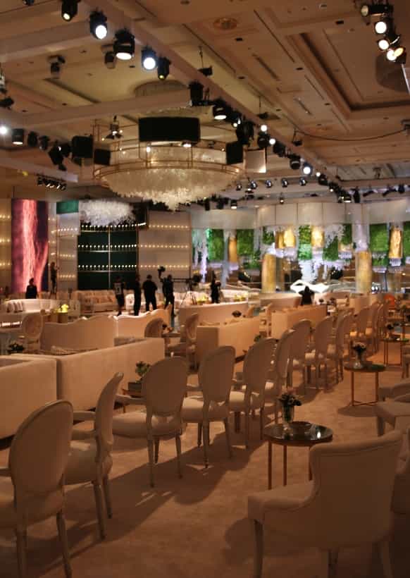Al Tanhat Hall: elegant event space with ambient lighting for conferences and banquets.