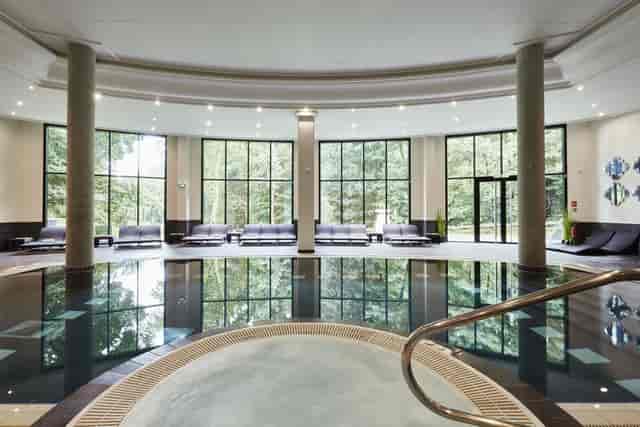 Indoor pool at La Rotonde, perfect for wellness retreats and corporate events.