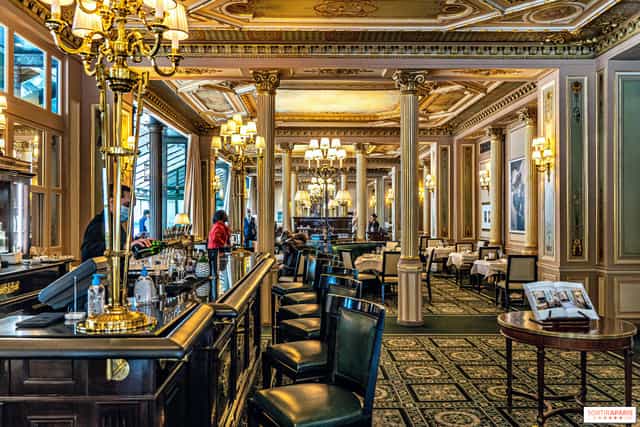 Elegant café venue with ornate decor for corporate events and celebrations.