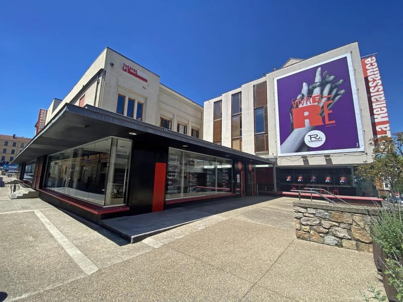 Contemporary Théâtre de La Renaissance venue with glass facade for events and meetings.