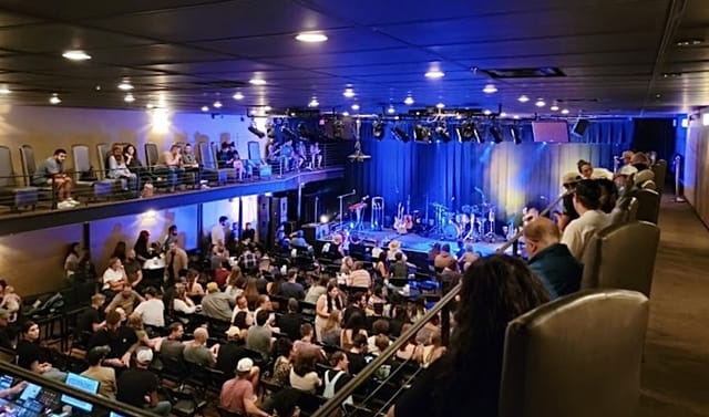 The Kessler Theater's Gallery: inviting stage setup for concerts and corporate events.