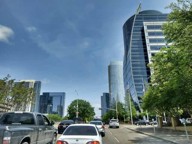 Vibrant urban landscape by Museum Tower, ideal for corporate events and conferences.