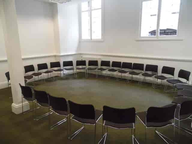 G3 Meeting Room at Friends' Meeting House, circular chairs for collaborative workshops.