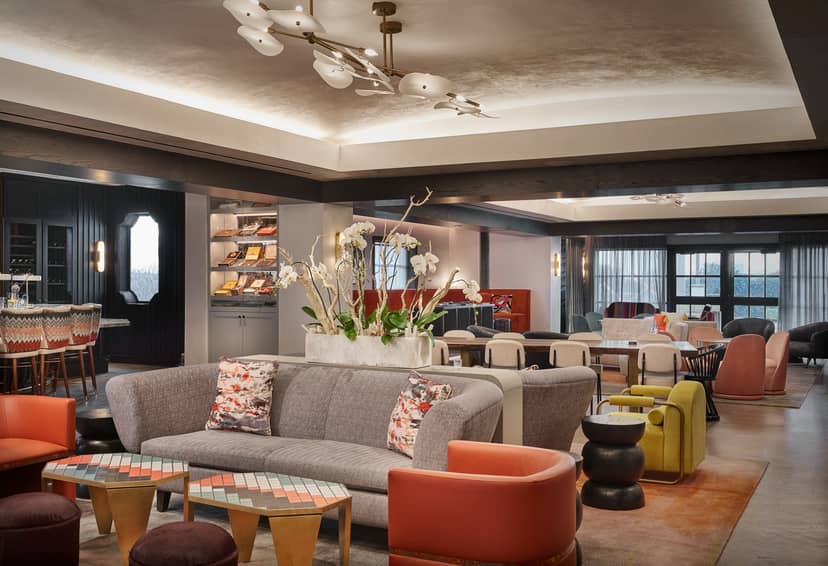 Moroccan Balcony in Park House Dallas: elegant meeting space for corporate events.