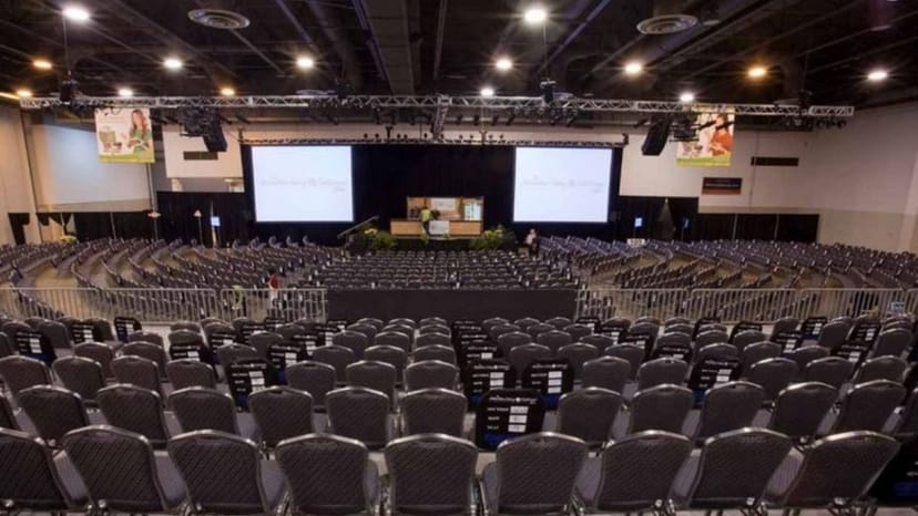 Meeting Rooms at NRG Park for conferences, featuring organized seating and presentation screens.