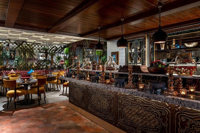 Semi-private dining area at COYA Doha, perfect for intimate gatherings and celebrations.