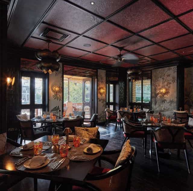 Elegant Pai Thai restaurant in Jumeirah, with warm decor for intimate corporate events.