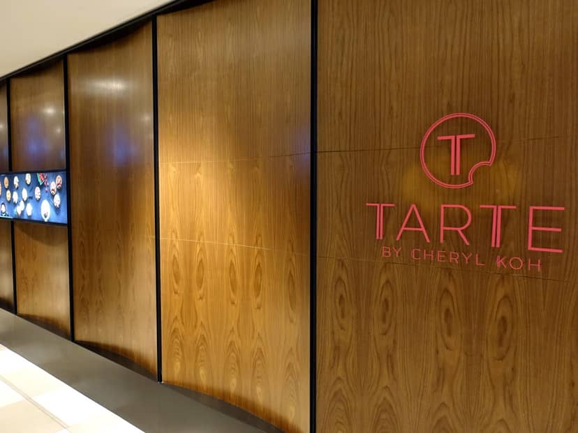 Elegant entrance of Tarte by Cheryl Koh, ideal for intimate events and gatherings.