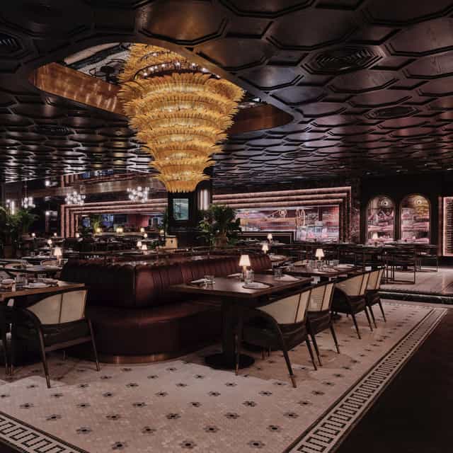 Elegant restaurant interior at The Meat Co. ideal for upscale events and private dinners.