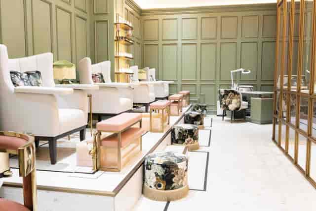 Elegant Gold Room in The Lunatic Fringe, perfect for beauty events and workshops.