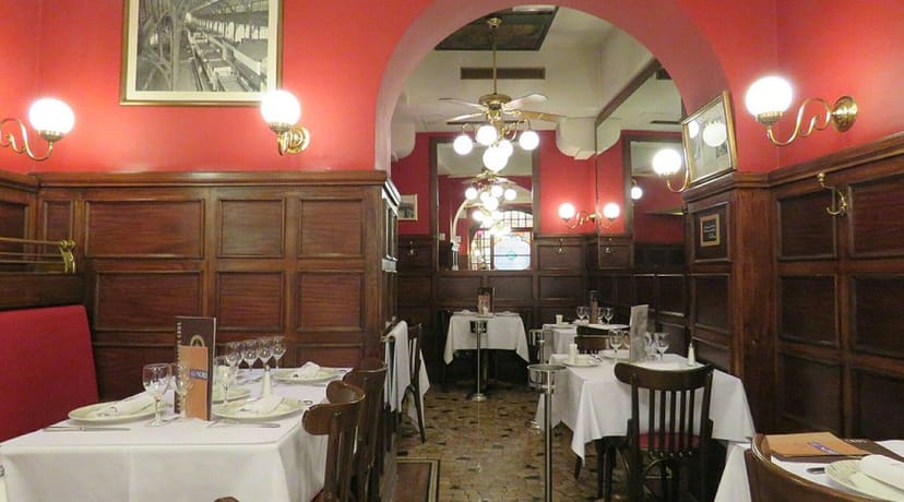 Charming Brasserie Le Nord with wooden paneling, ideal for private dining and business lunches.