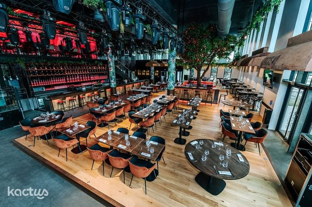 Elegant nightclub at Docks 40 with ambient lighting, perfect for events and celebrations.