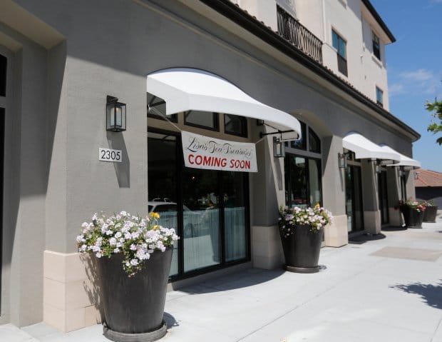 Tea Salon at Lisa's Tea Treasures with large windows for corporate and social events.