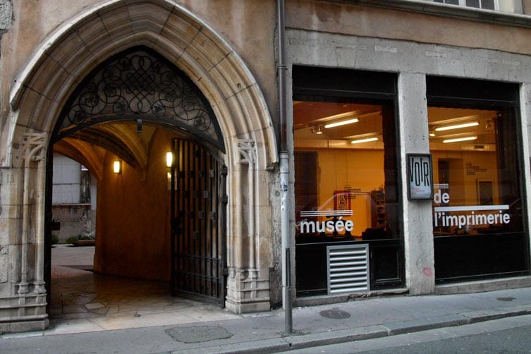 Atelier entrance in Musée de l'Imprimerie, perfect for events and workshops.