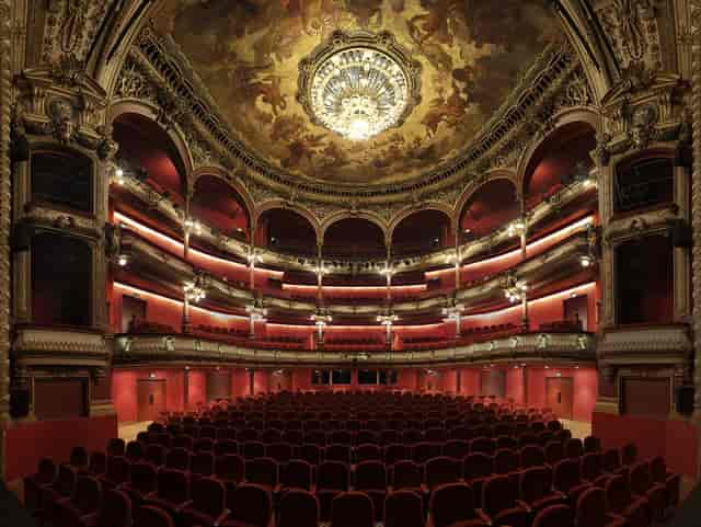 Grand theater interior at Les Célestins, ideal for performances and gala events.