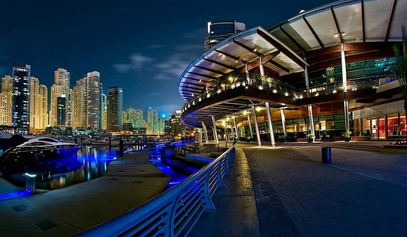 Dubai Marina Yacht Club venue with sleek architecture, ideal for upscale events.