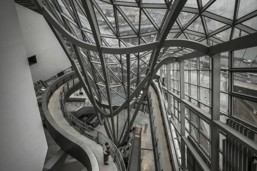 Modern architectural venue with glass windows for innovative meetings and events.