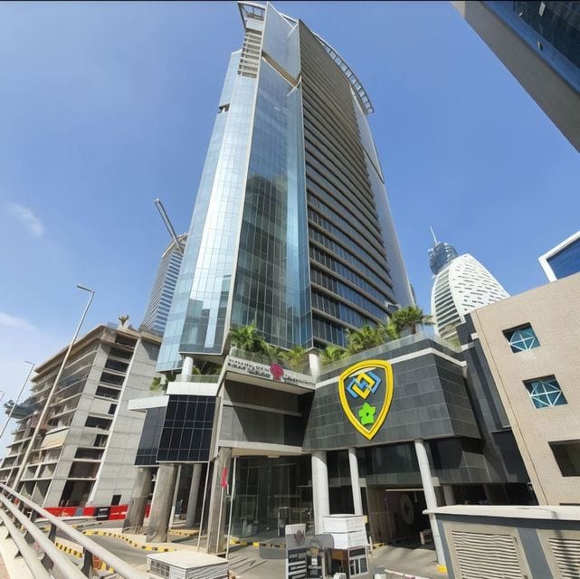 Modern high-rise building in Park Regis Business Bay, ideal for corporate events and meetings.