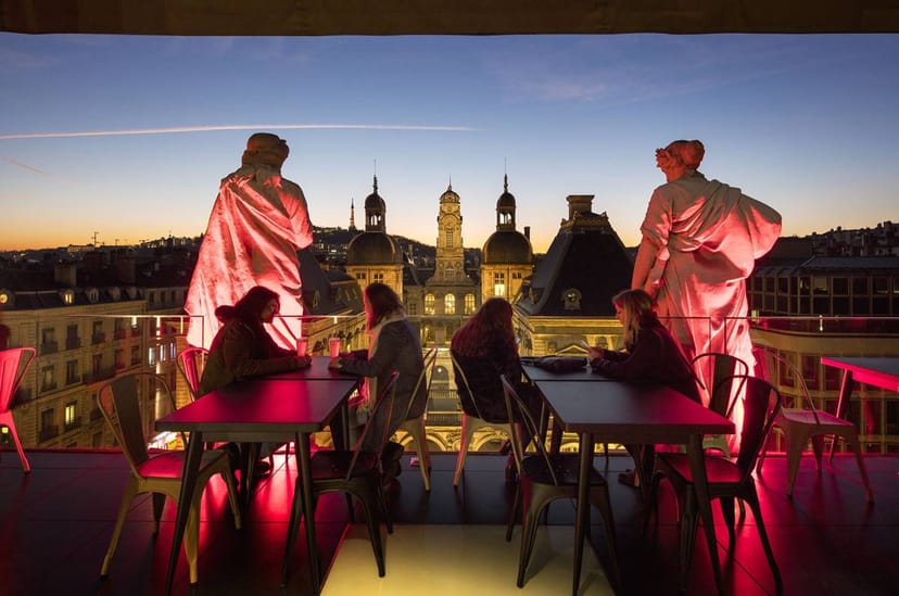 Les Muses rooftop at Opéra national de Lyon, perfect for cocktail parties and receptions.