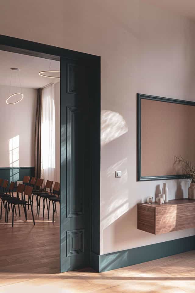 Alt tag: "Contemporary meeting space with natural light at Salle Le Grand Salon, ideal for workshops."