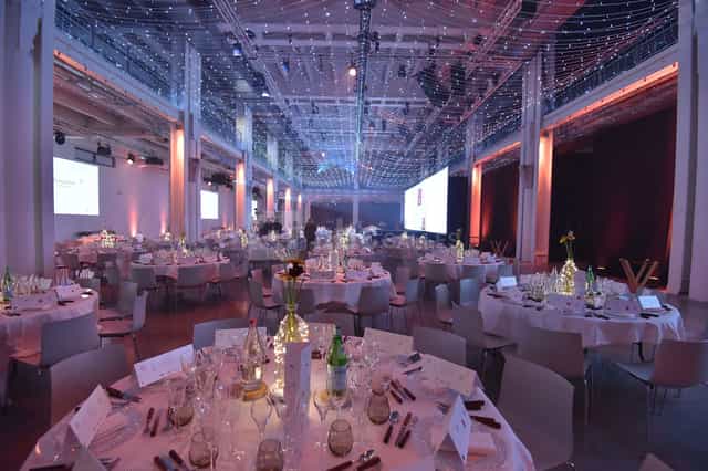 La Sucrière event space in Lyon, elegant venue for dinners and corporate gatherings.