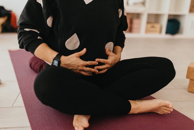 Serene yoga session at Espace Santerra wellness center for mindfulness retreats.