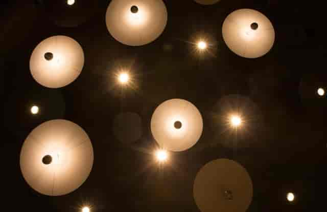 Ian Wark Theatre, Shine Dome, stylish overhead lights, ideal for events.